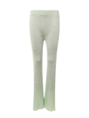 Jil Sander Fully-pleated Flared-leg Trousers In Green