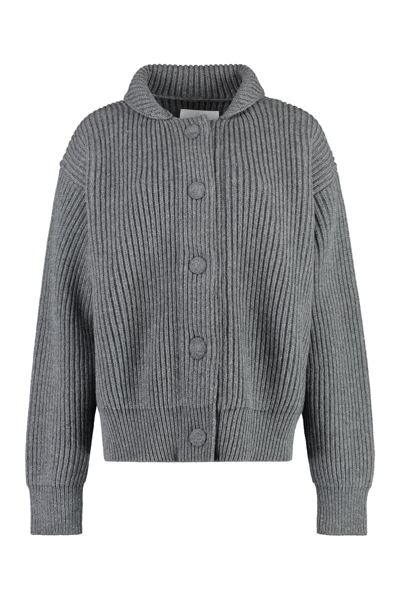 Jil Sander Cardigan Sweater In Grey