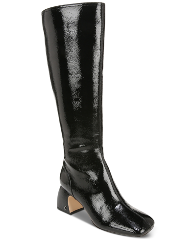 Circus Ny Women's Olympia Tall Dress Boots In Black Crinkle Patent