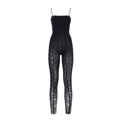 Givenchy Jonathan Simkhai X Wolford Intricate Sheer Pattern Jumpsuit In White