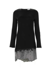 Jw Anderson J.w. Anderson Glitter-embellished Satin Minidress In Black