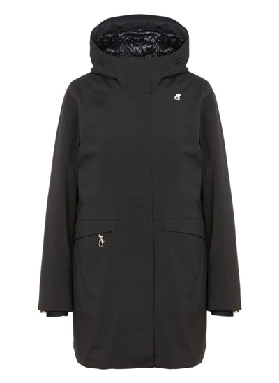 K-way K Way Mathiel Bonded Hooded Jacket In Black