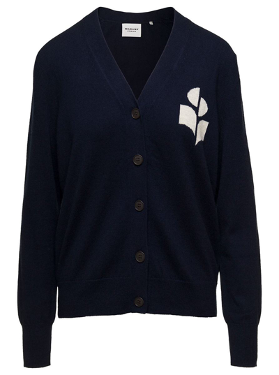 Isabel Marant Étoile Navy Karin Cardigan In Blu