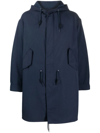 Kenzo Target Parka In Blue