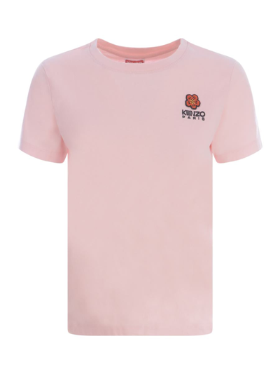 Kenzo Logo刺绣t恤 In Pink