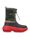 Kenzo X Hunter Men's Cold Weather Boots In Green Red Black