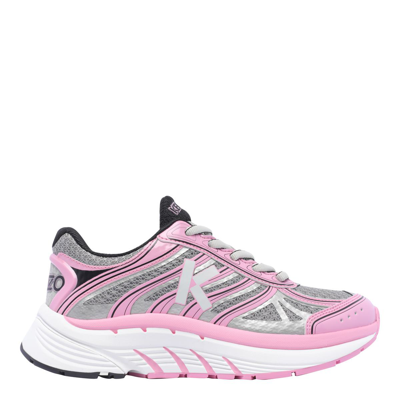 Kenzo Pace Tech Runner Logo Sneakers In Pink