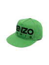 Kenzo Square Oversize Logo Baseball Cap In Green