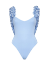 La Reveche Sleeveless One Piece Swimsuit In Blue