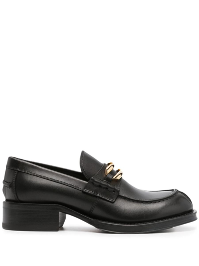 LANVIN LANVIN MEDLEY LEATHER LOAFERS