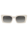 Linda Farrow 0 White Light Gold Grey Gradient Acetate Sunglasses In 07 White Light Gold Grey Gradient