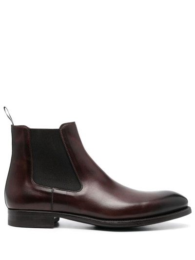 Magnanni Leather Chelsea Boots In Brown