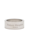 Maison Margiela Engraved Silver Ring With Polished Finish In Silver