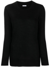 Malo Crew-neck Cashmere Blend Knitwear In Black