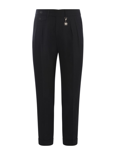 Manuel Ritz Trousers  In Virgin Wool In Black