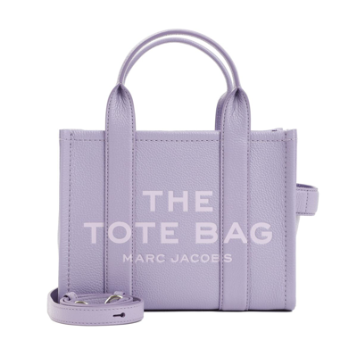 Marc Jacobs The Leather Mini Tote Bag In Lavender