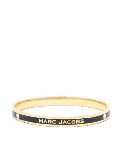 Marc Jacobs The Medallion Scalloped 手镯 In Black