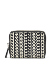 Marc Jacobs The Monogram Zip-around Wallet In 005 Black/white