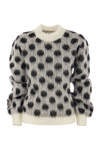 MARNI MARNI BRUSHED MOHAIR SWEATER WITH POLKA DOTS