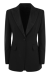 Max Mara Gara Buttoned V-neck Blazer In Black