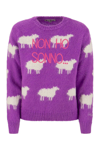Mc2 Saint Barth Jumper With Embroidery And Sheep In Lilac