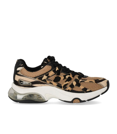 Michael Kors Leopard Printed Kit Extreme Mesh Trainers In Multi