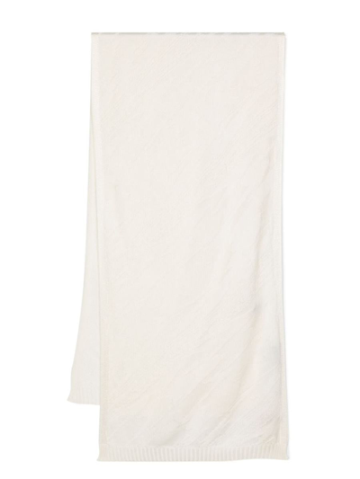 Missoni Sport Viscose And Wool Blend Scarf In White