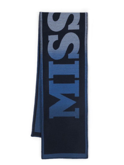 Missoni Sport Wool Scarf In Blue