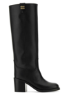 Miu Miu Black Leather Boots In Black