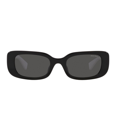 Miu Miu Mu 08ys Black Sunglasses In Dark Grey