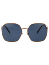 Miu Miu Womens Gold Mu 52ws Square-frame Metal Sunglasses In Zvf1v1 Rose Gold