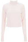 Mm6 Maison Margiela Woman Turtleneck Light Pink Size Xs Wool In Pink