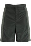 Moncler Born To Protect Perforated Nylon Shorts In Green