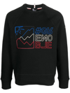 Moncler Logo-embroidered Cotton-jersey Sweatshirt In 999