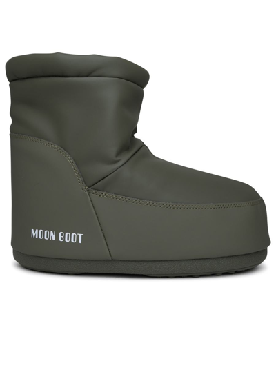 Moon Boot Khaki Icon Low Rubber Boots In Green
