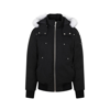 Moose Knuckles Padded Hooded Jacket Wintercoat In Black