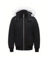 Moose Knuckles Padded Hooded Jacket Wintercoat In Black
