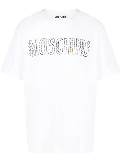 Moschino T-shirt With Embroidery In White