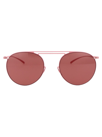 Mykita X Maison Margiela Round Frame Sunglasses In 415 E17 Candy Rose Purple Solid