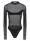 Not After Ten Tulle Body Tops Black In Black