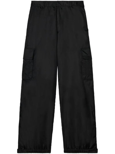 Off-white Buckle-detail Cargo Trousers In Black