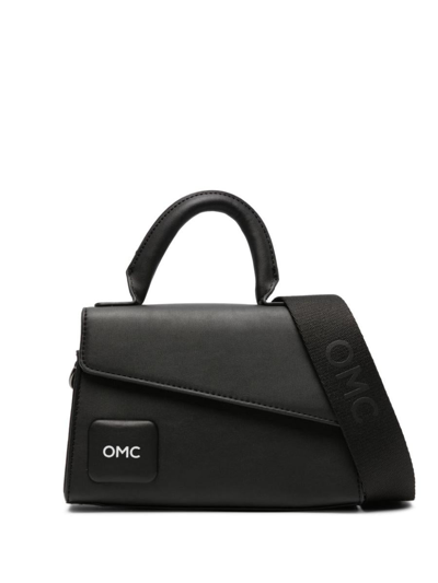 Omc Logo-print Faux-leather Tote Bag In Black
