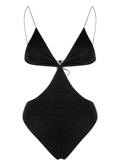Oseree Swimsuit With Crystal Details In Black