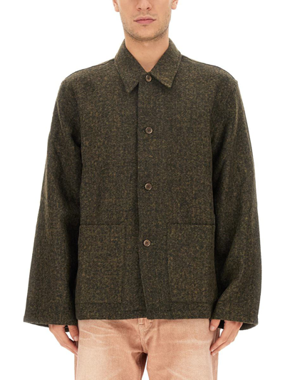 Our Legacy Haven Felted Jacket In Green