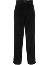 Our Legacy Tailored Black Trousers With Pleated Front And Minimalist Design In Black