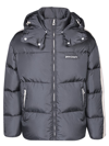 Palm Angels Logo-print Puffer Jacket In Grey