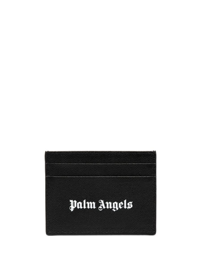 Palm Angels Card Holder In Black White