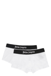 Palm Angels Logo Stretch Cotton Boxer Briefs In White