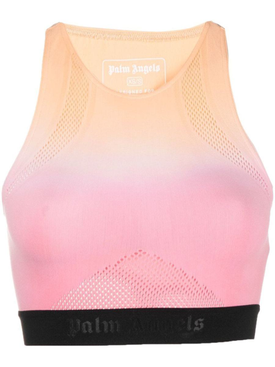 Palm Angels Shades Seamless Training Top In Pink &amp; Purple