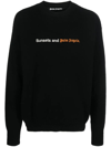 PALM ANGELS PALM ANGELS SLOGAN-EMBROIDERY CREW-NECK JUMPER